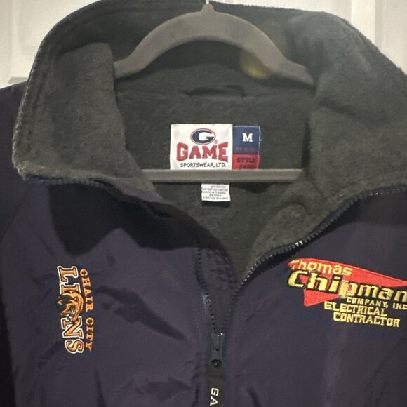 NWT Men’s Game Sportswear Full Zip Blue Bomber Jacket Men’s Size M Fleece Warm - Picture 4 of 9